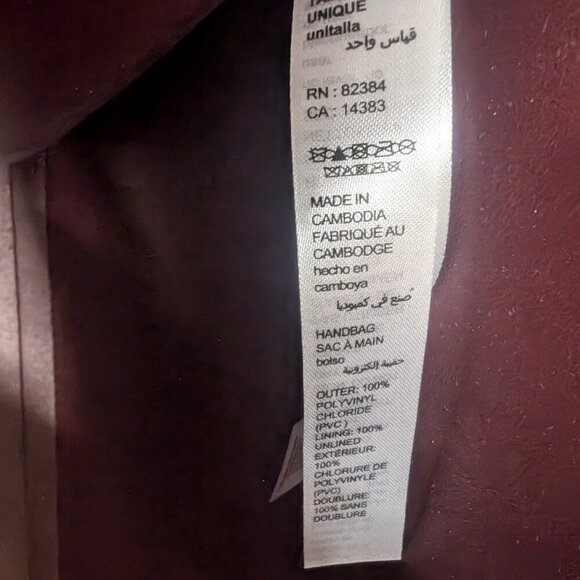 Rachel Zoe Burgundy tote shoulder bag minimalist large spacious versatile - Picture 11 of 15